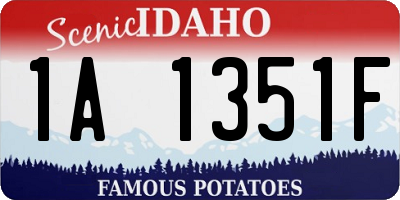 ID license plate 1A1351F