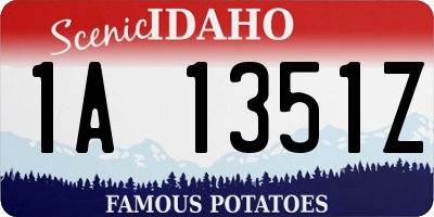 ID license plate 1A1351Z