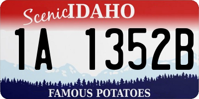 ID license plate 1A1352B
