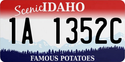 ID license plate 1A1352C