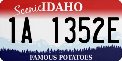ID license plate 1A1352E