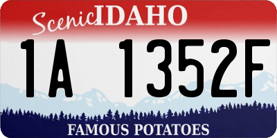 ID license plate 1A1352F