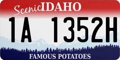 ID license plate 1A1352H