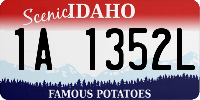 ID license plate 1A1352L