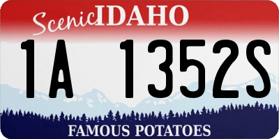 ID license plate 1A1352S