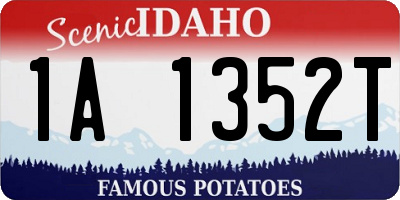 ID license plate 1A1352T