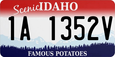 ID license plate 1A1352V