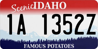 ID license plate 1A1352Z