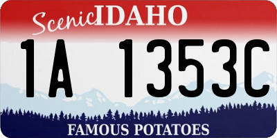 ID license plate 1A1353C