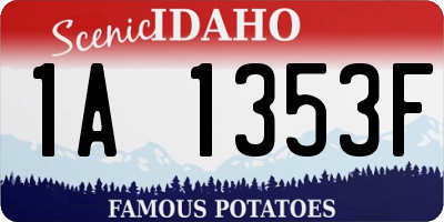 ID license plate 1A1353F