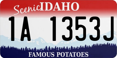 ID license plate 1A1353J