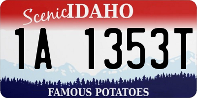 ID license plate 1A1353T