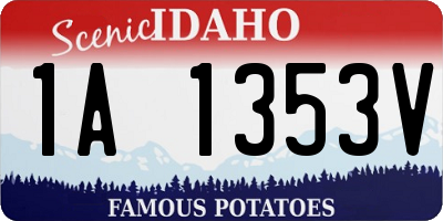 ID license plate 1A1353V