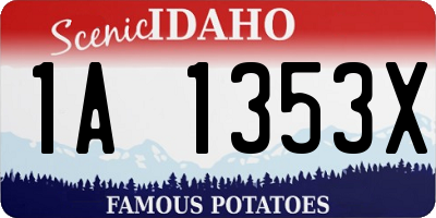 ID license plate 1A1353X