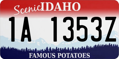 ID license plate 1A1353Z