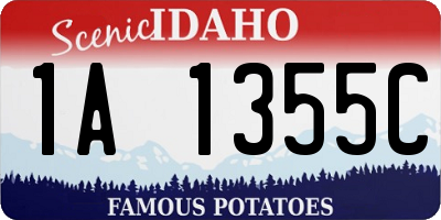 ID license plate 1A1355C