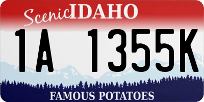 ID license plate 1A1355K
