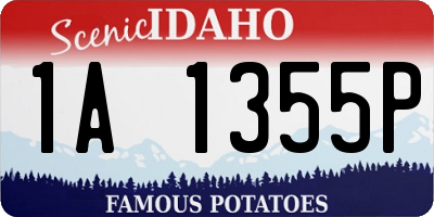 ID license plate 1A1355P