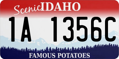 ID license plate 1A1356C