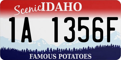 ID license plate 1A1356F