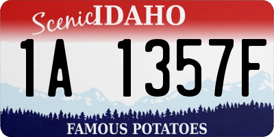 ID license plate 1A1357F