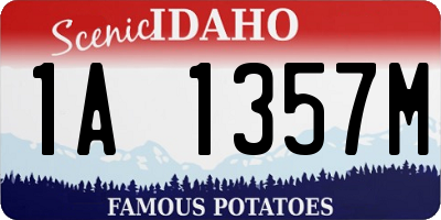 ID license plate 1A1357M