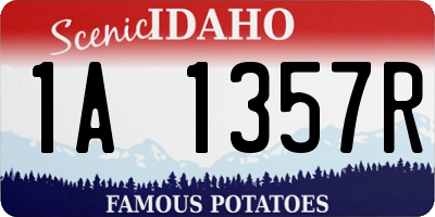 ID license plate 1A1357R