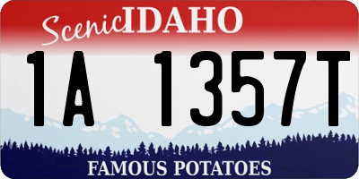 ID license plate 1A1357T