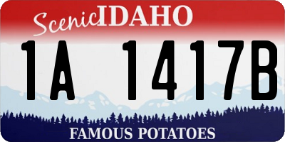 ID license plate 1A1417B