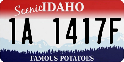 ID license plate 1A1417F