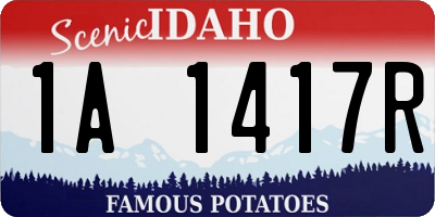 ID license plate 1A1417R