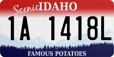 ID license plate 1A1418L