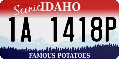 ID license plate 1A1418P