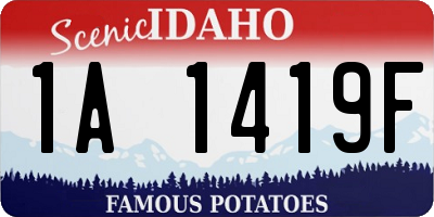 ID license plate 1A1419F