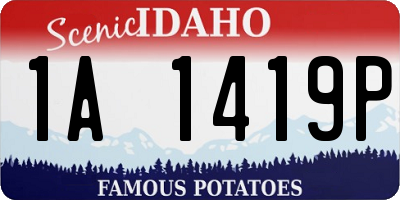 ID license plate 1A1419P