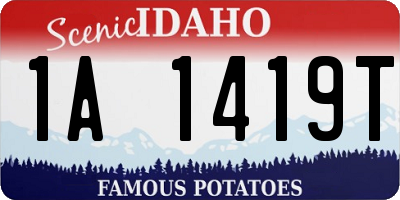 ID license plate 1A1419T