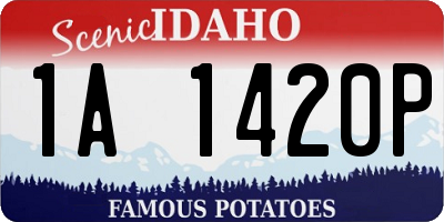 ID license plate 1A1420P