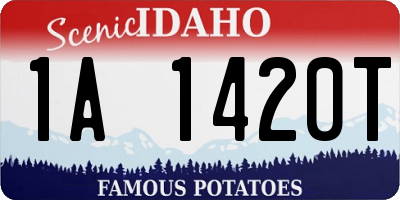 ID license plate 1A1420T
