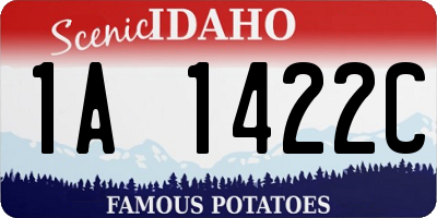 ID license plate 1A1422C