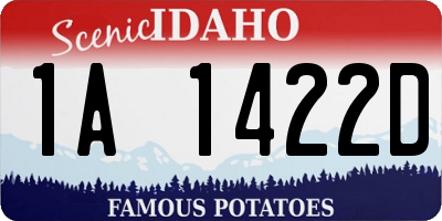 ID license plate 1A1422D