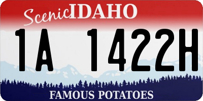 ID license plate 1A1422H