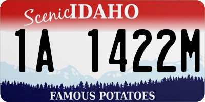 ID license plate 1A1422M