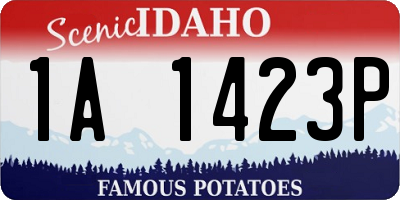 ID license plate 1A1423P