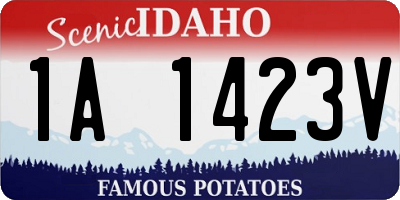 ID license plate 1A1423V