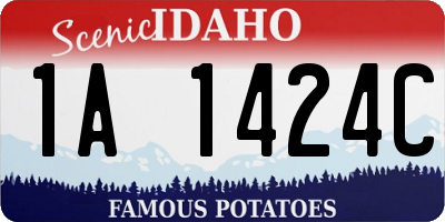ID license plate 1A1424C