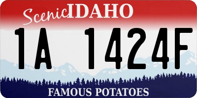 ID license plate 1A1424F