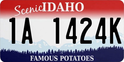 ID license plate 1A1424K