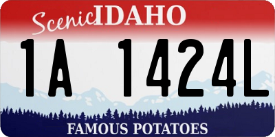 ID license plate 1A1424L