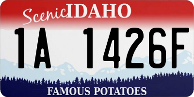 ID license plate 1A1426F