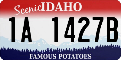 ID license plate 1A1427B